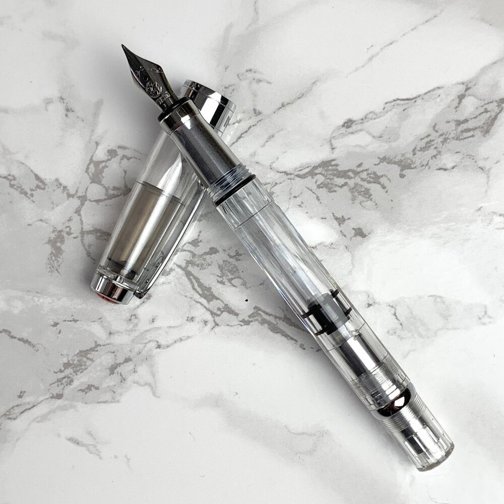 TWSBI Diamond 580 Aluminum Fountain Pen - F Nib - Clear - Picture 4 of 16